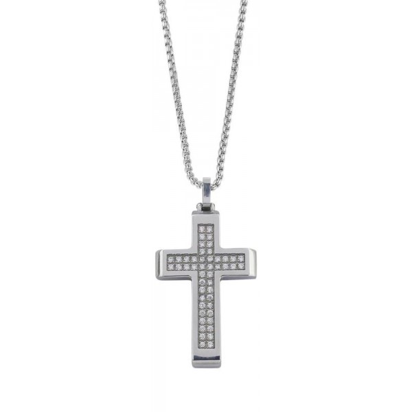Image of the Boccadamo Man mens Necklace AGR234 Cross