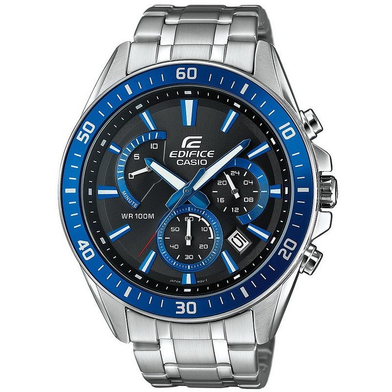 EFV-620L-1AV Edifice Casio Men's Black Leather Chronograph Wrist Watch  Shorts - YouTube
