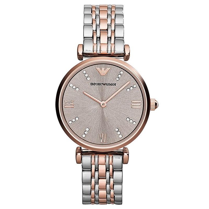 Buy Emporio Armani Watches White Crystal Pave Dial Two-Tone Ladies Watch  AR8031 at Amazon.in