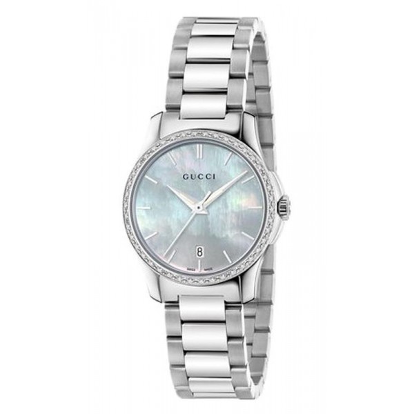 Buy Gucci Ladies Watch G-Timeless Small YA126543 Diamonds Mother of Pearl