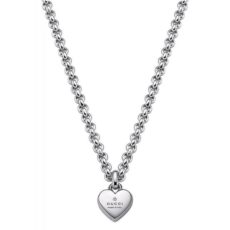 Gucci Love Britt Heart Pendant Necklace - Sterling Silver Pendant Necklace,  Necklaces - GUC1445952 | The RealReal