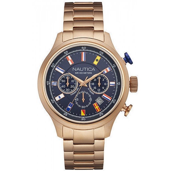 Купить Nautica Мужские Часы NCT 16 Flag NAI21507G Хронограф