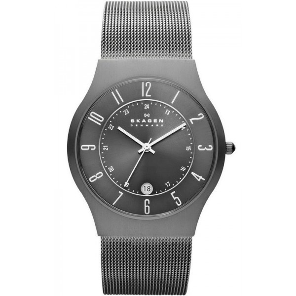 Melbye Titanium and Midnight Steel Mesh Day-Date Watch SKW6006 - Skagen