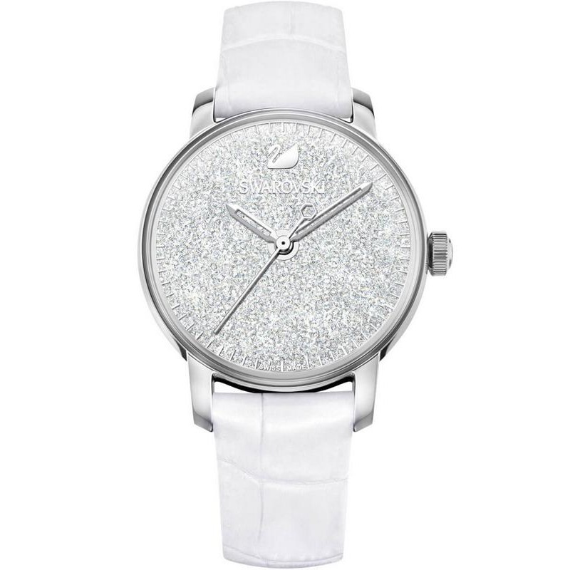 Buy SWAROVSKI Crystalline Aura 35.5 mm Green Dial Leather Analogue Watch  For Women - 5644078 | Shoppers Stop