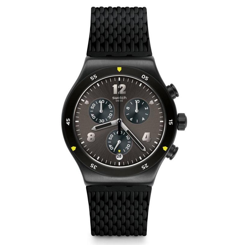 Swatch chrono online black