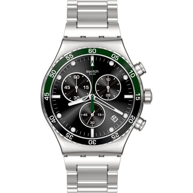 Men s Swatch Watch Irony Chrono Dark Green Irony YVS506G