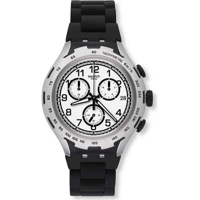 Swatch hotsell chronograph black